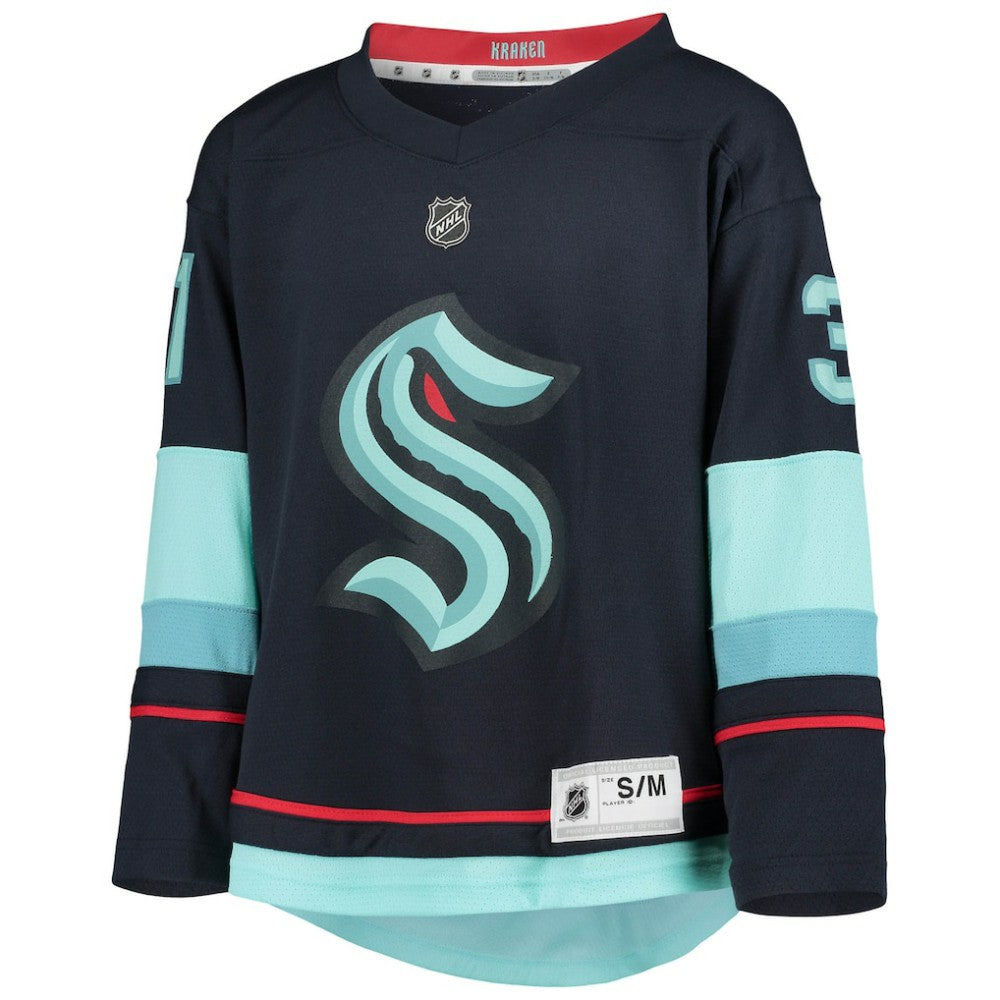 Philipp Grubauer Seattle Kraken Youth Home Replica Player Jersey - Deep Sea Blue | US 4278183