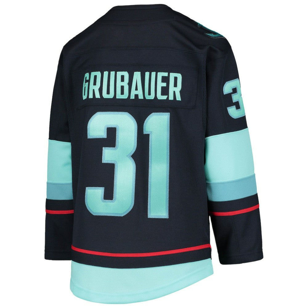 Philipp Grubauer Seattle Kraken Youth Home Premier Player Jersey - Deep Sea Blue | US 4278246