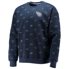 Tennessee Titans Tommy Hilfiger Reid Graphic Pullover Sweatshirt - Navy Pullover
