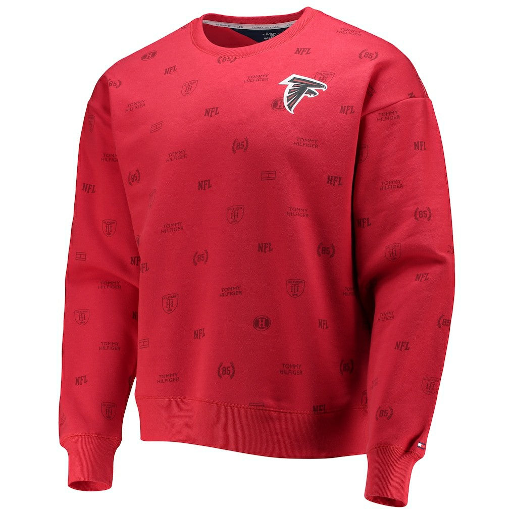 Atlanta Falcons Tommy Hilfiger Reid Graphic Pullover Sweatshirt - Red Pullover