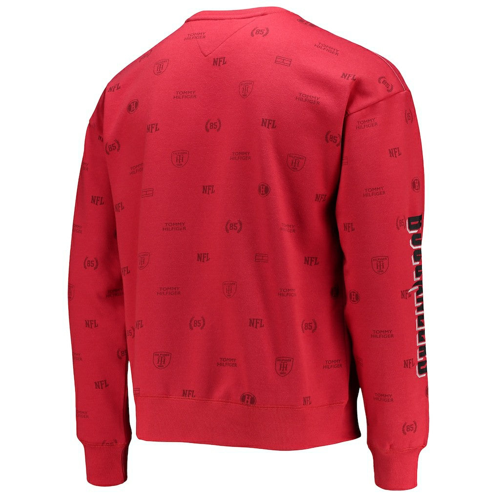 Atlanta Falcons Tommy Hilfiger Reid Graphic Pullover Sweatshirt - Red Pullover