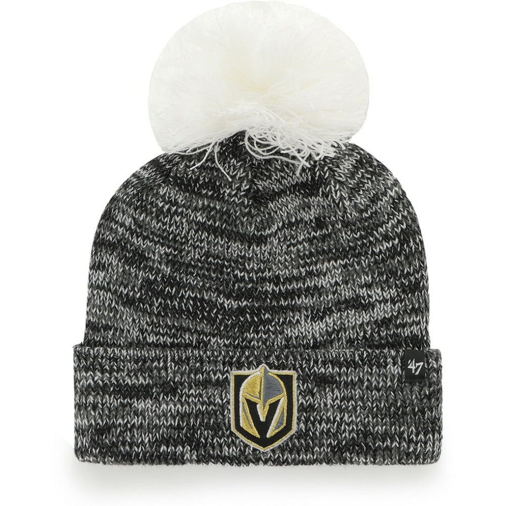 Vegas Golden Knights '47 Women's Triple Cross Cuffed Knit Hat with Pom - Gray | US 4278974