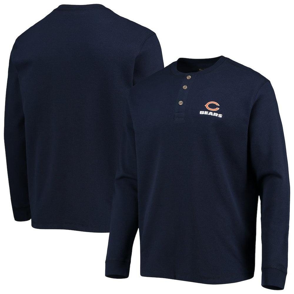 Chicago Bears Dunbrooke Logo Maverick Thermal Henley Long Sleeve T-Shirt - Navy T-shirts