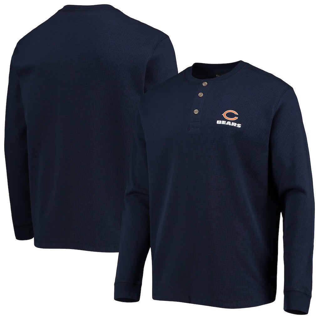 Chicago Bears Dunbrooke Logo Maverick Thermal Henley Long Sleeve T-Shirt - Navy T-shirts