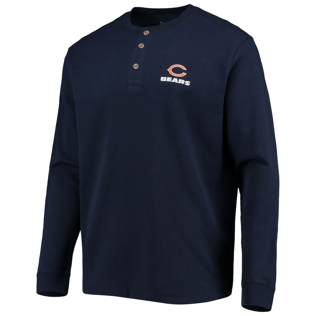 Chicago Bears Dunbrooke Logo Maverick Thermal Henley Long Sleeve T-Shirt - Navy T-shirts