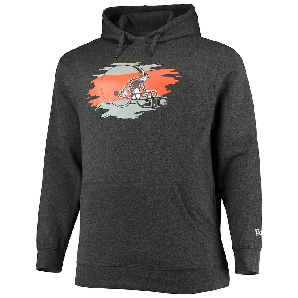 Cleveland Browns New Era Big & Tall Primary Logo Pullover Hoodie - Charcoal Hoodies