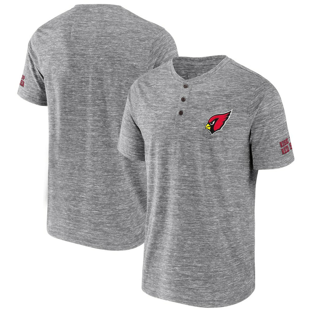 Arizona Cardinals NFL x Darius Rucker Collection Slub Henley T-Shirt - Heathered Gray T-shirts