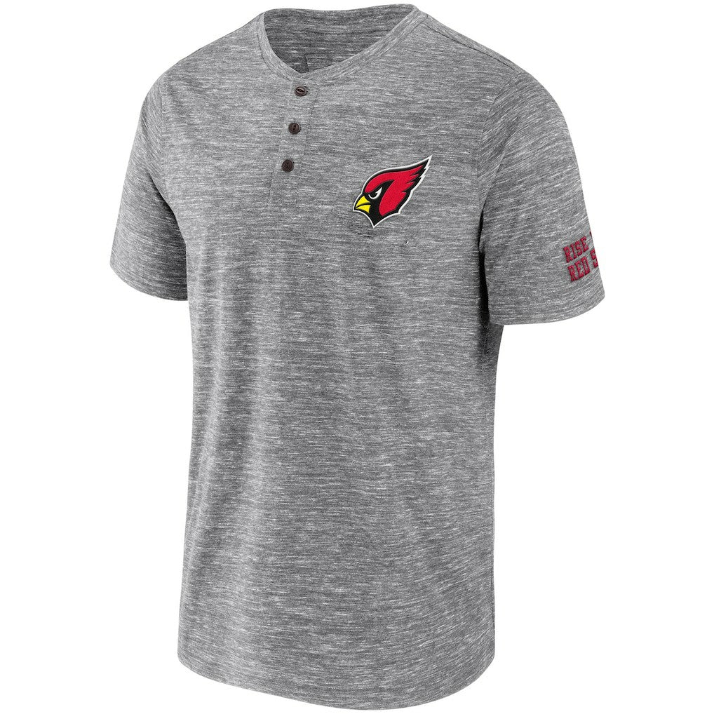 Arizona Cardinals NFL x Darius Rucker Collection Slub Henley T-Shirt - Heathered Gray T-shirts
