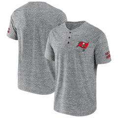 Tampa Bay Buccaneers NFL x Darius Rucker Collection Slub Henley T-Shirt - Heathered Gray T-shirts