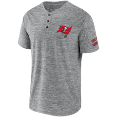Tampa Bay Buccaneers NFL x Darius Rucker Collection Slub Henley T-Shirt - Heathered Gray T-shirts