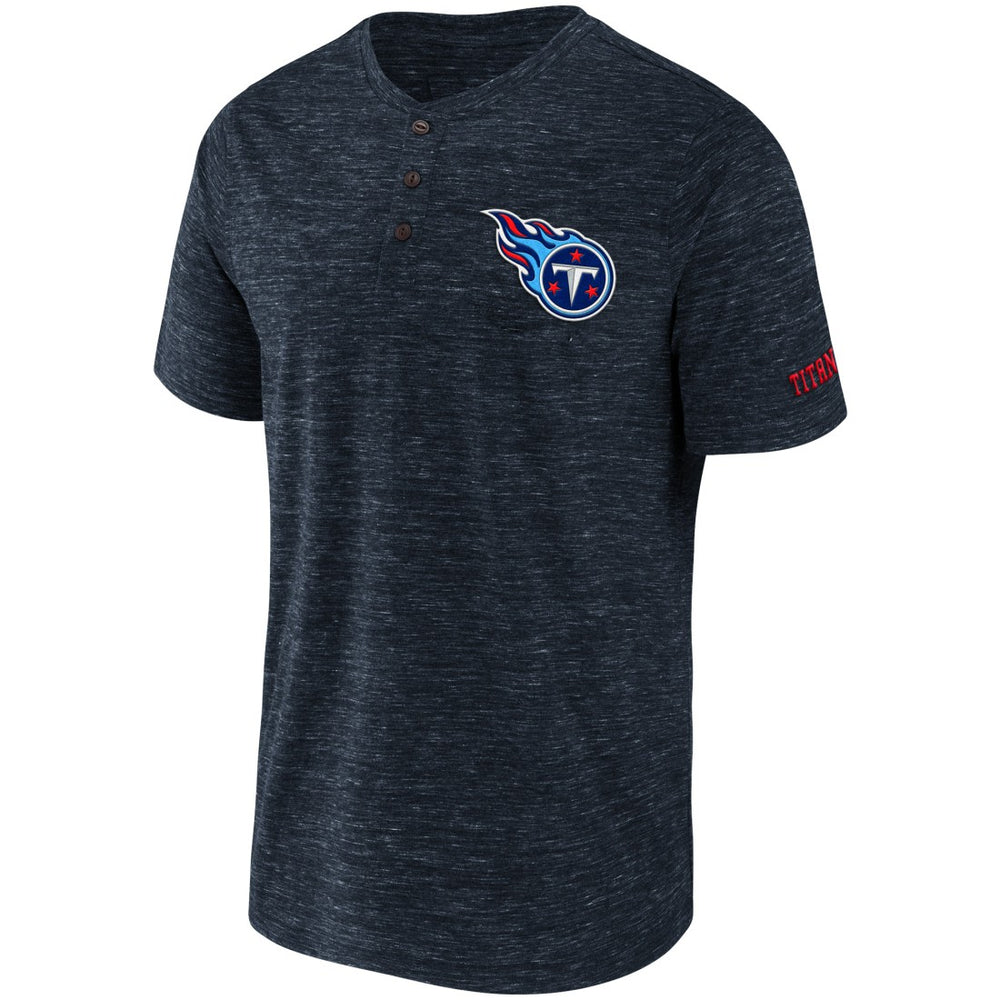 Tennessee Titans NFL x Darius Rucker Collection Slub Henley T-Shirt - Navy T-shirts