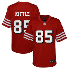 George Kittle San Francisco 49ers Youth Game Jersey - Scarlet Jerseys