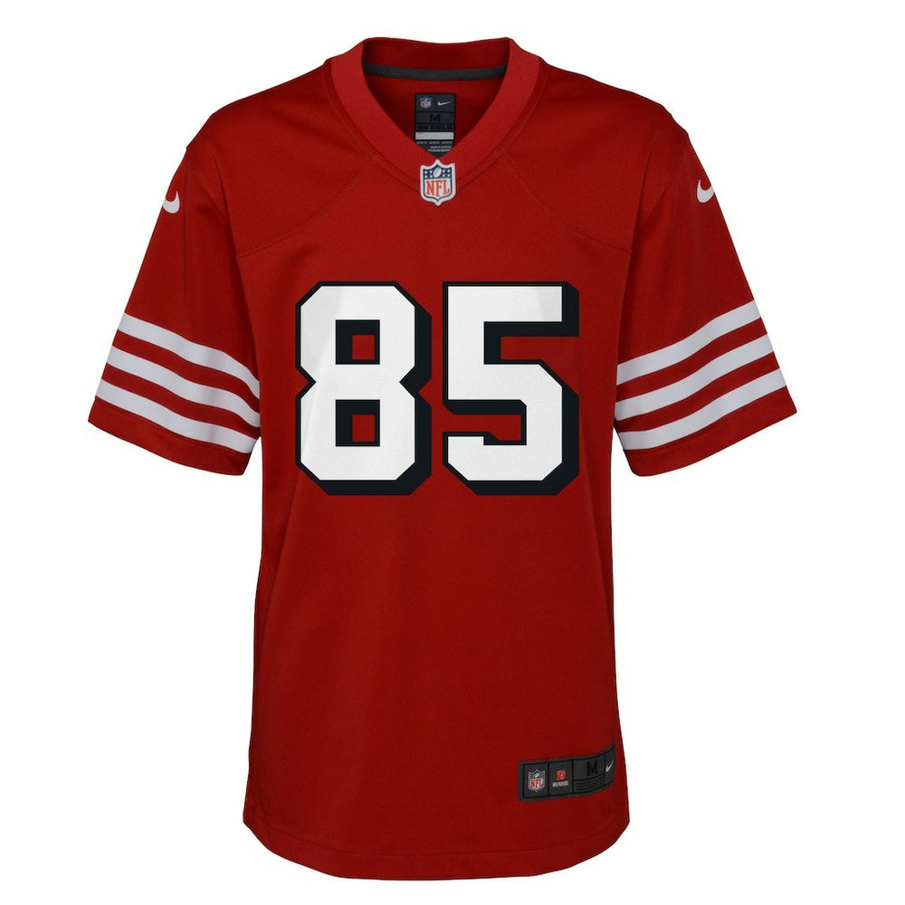 George Kittle San Francisco 49ers Youth Game Jersey - Scarlet Jerseys