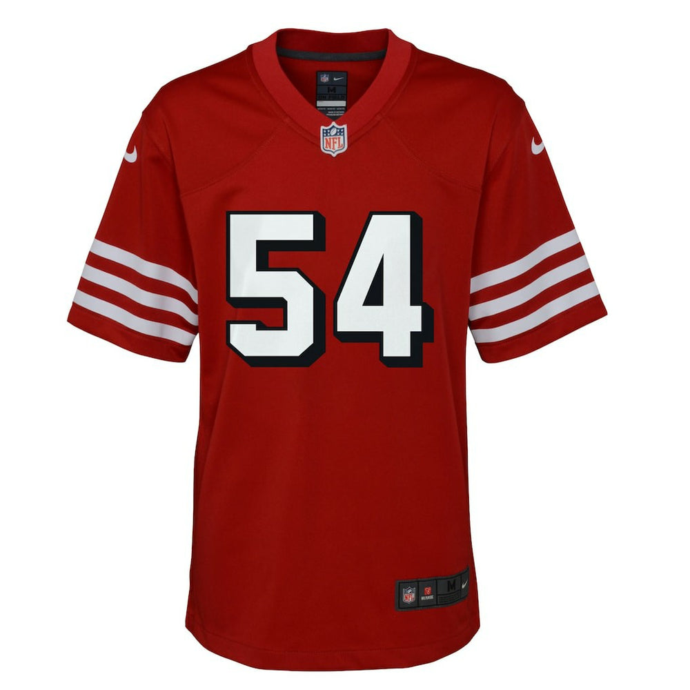 Fred Warner San Francisco 49ers Youth Game Jersey - Scarlet Jerseys