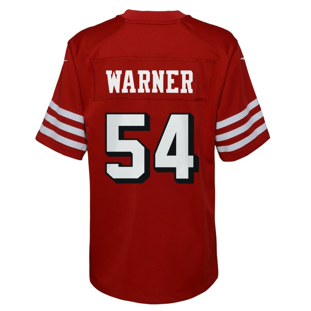 Fred Warner San Francisco 49ers Youth Game Jersey - Scarlet Jerseys