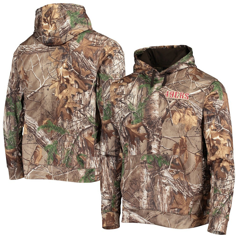 San Francisco 49ers Dunbrooke Champion Tech Pullover Hoodie - Realtree Camo Hoodies