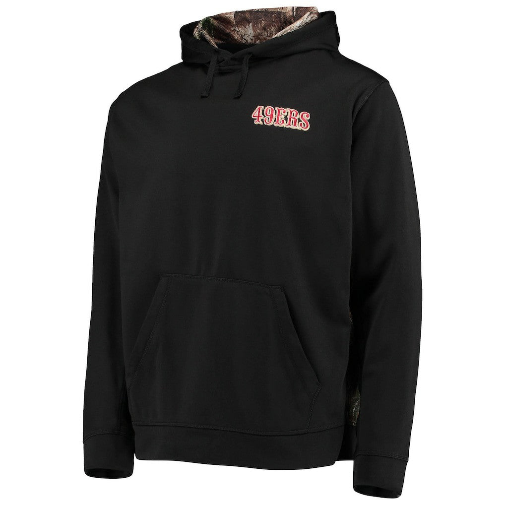 San Francisco 49ers Dunbrooke Logo Ranger Pullover Hoodie - Black/Realtree Camo Hoodies