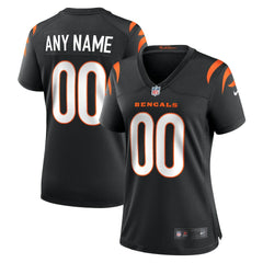 Cincinnati Bengals Women's Game Custom Jersey - Black Jerseys