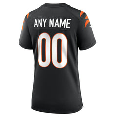 Cincinnati Bengals Women's Game Custom Jersey - Black Jerseys