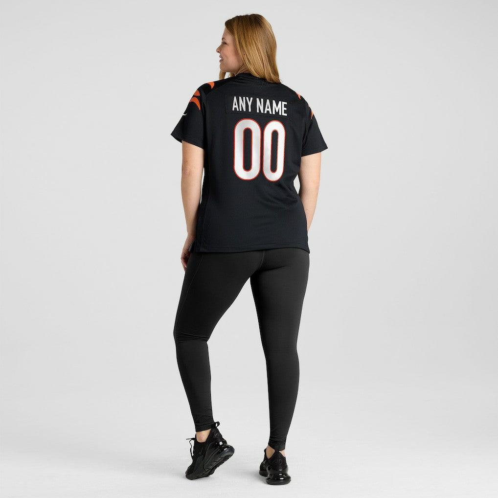 Cincinnati Bengals Women's Game Custom Jersey - Black Jerseys