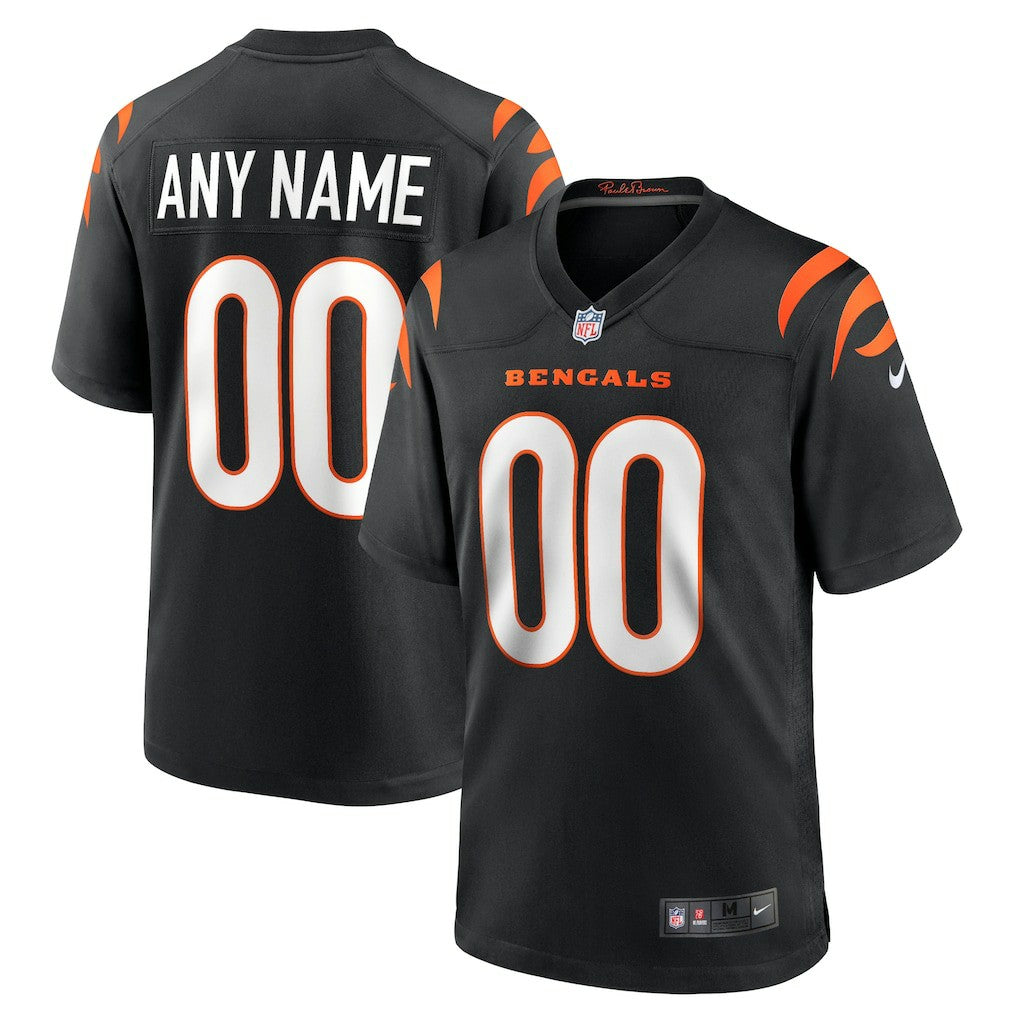 Cincinnati Bengals Youth Logo Game Custom Jersey - Black Jerseys