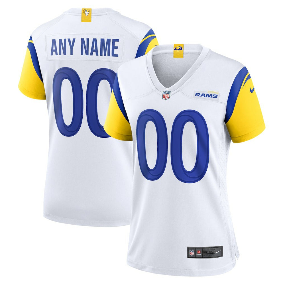 Los Angeles Rams Women's Alternate Custom Jersey - White Jerseys