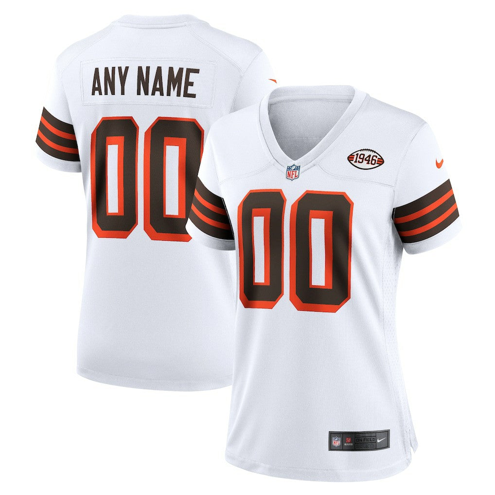 Cleveland Browns Women's 1946 Collection Alternate Custom Jersey - White Jerseys