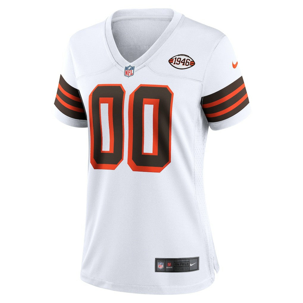 Cleveland Browns Women's 1946 Collection Alternate Custom Jersey - White Jerseys