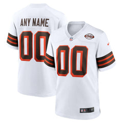 Cleveland Browns 1946 Collection Alternate Custom Jersey - White Jerseys