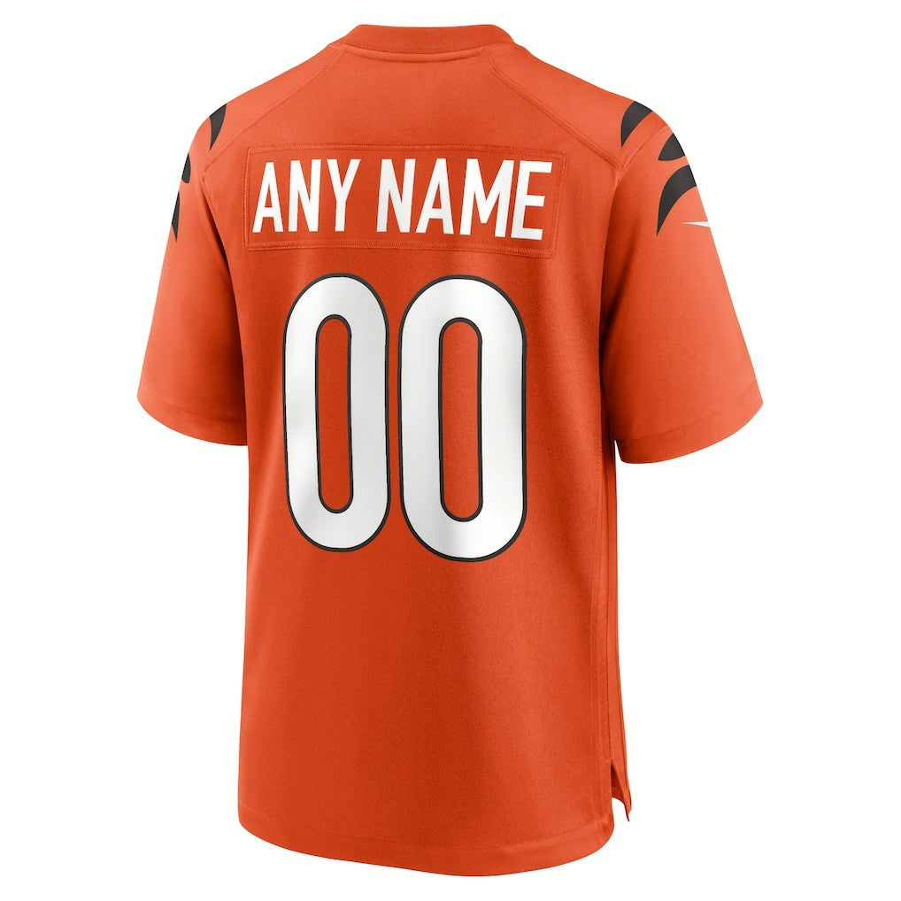 Cincinnati Bengals Youth Alternate Game Custom Jersey - Orange Jerseys