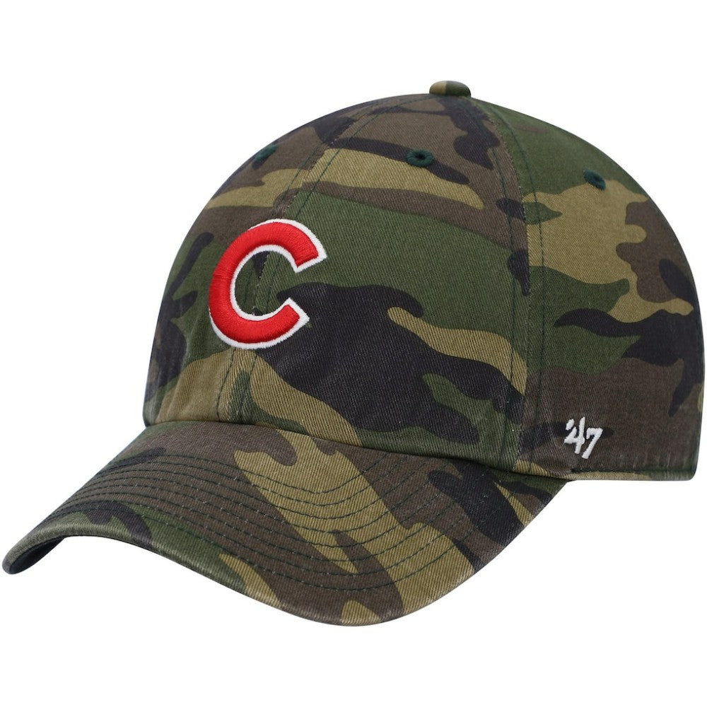 Chicago Cubs '47 Logo Clean Up Adjustable Hat - Camo Hats