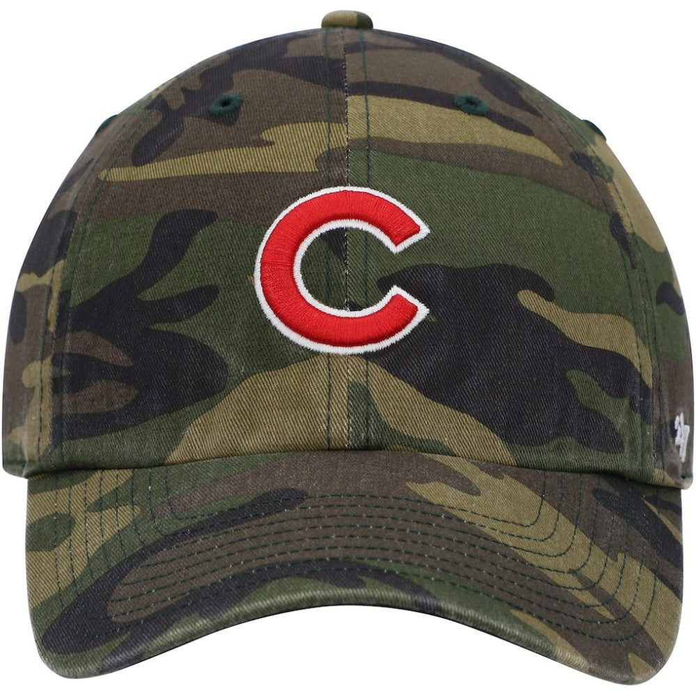 Chicago Cubs '47 Logo Clean Up Adjustable Hat - Camo Hats