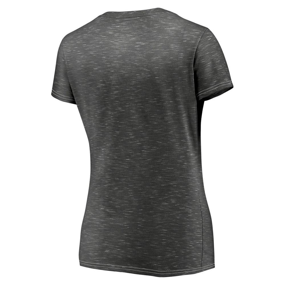 Tampa Bay Buccaneers Women's League Leader Space Dye V-Neck T-Shirt - Charcoal T-shirts