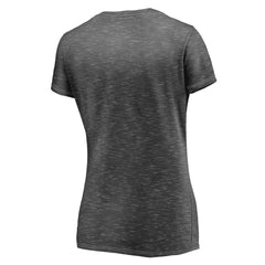 Miami Dolphins Women's League Leader Space Dye V-Neck T-Shirt - Charcoal T-shirts