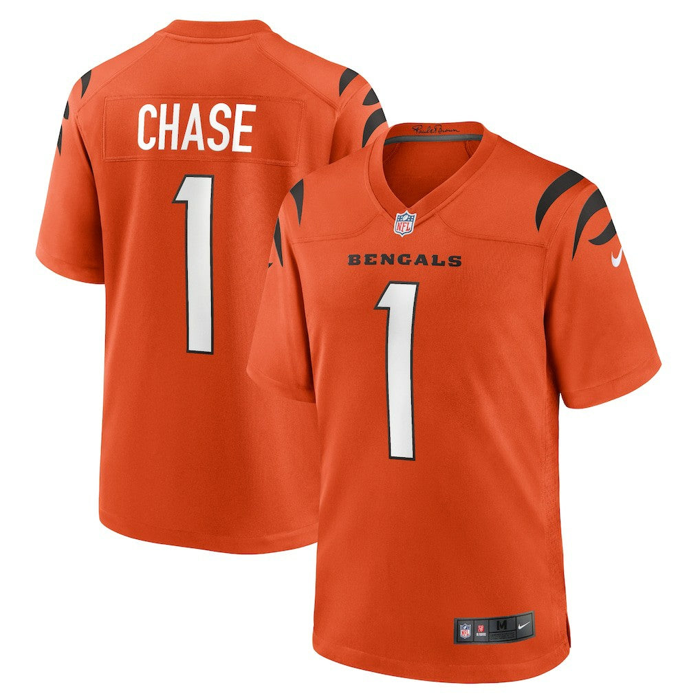 Ja'Marr Chase Cincinnati Bengals Alternate Game Jersey - Orange Jerseys