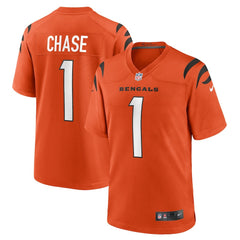 Ja'Marr Chase Cincinnati Bengals Alternate Game Jersey - Orange Jerseys