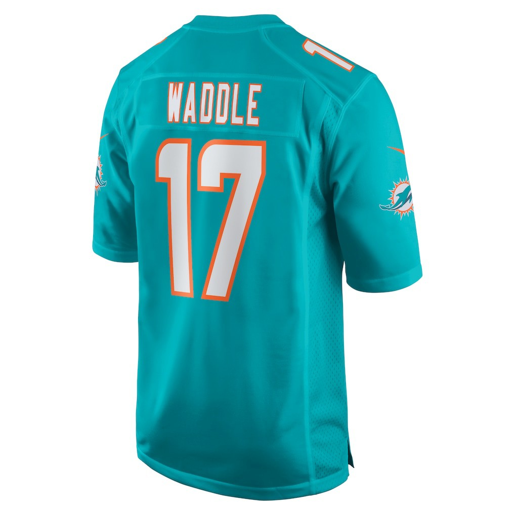 Jaylen Waddle Miami Dolphins Youth Game Jersey - Aqua Jerseys