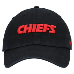 Kansas City Chiefs '47 Clean Up Script Adjustable Hat - Black Hats