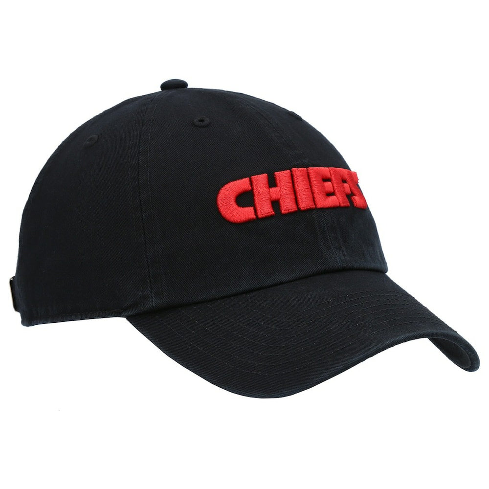 Kansas City Chiefs '47 Clean Up Script Adjustable Hat - Black Hats