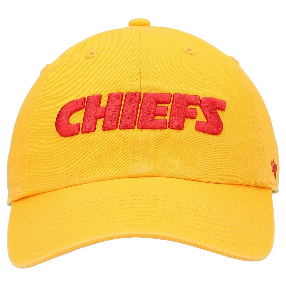 Kansas City Chiefs '47 Clean Up Script Adjustable Hat - Gold Hats