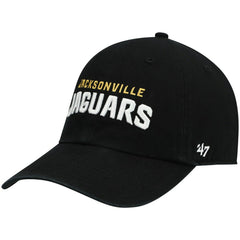 Jacksonville Jaguars '47 Clean Up Script Adjustable Hat - Black Hats