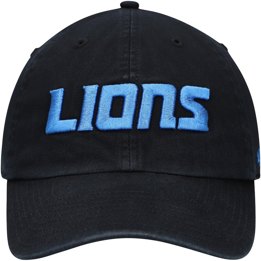Detroit Lions '47 Clean Up Script Adjustable Hat - Black Hats