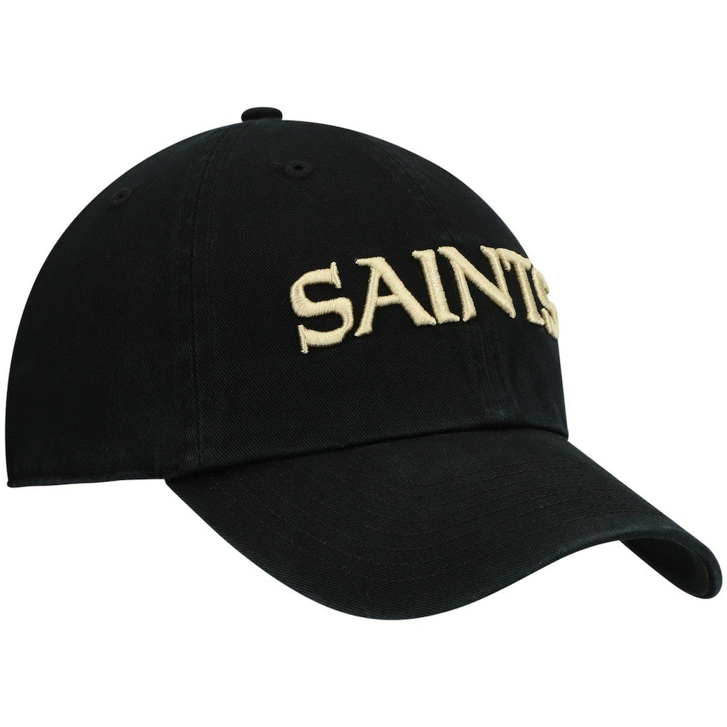 New Orleans Saints '47 Clean Up Script Adjustable Hat - Black Hats