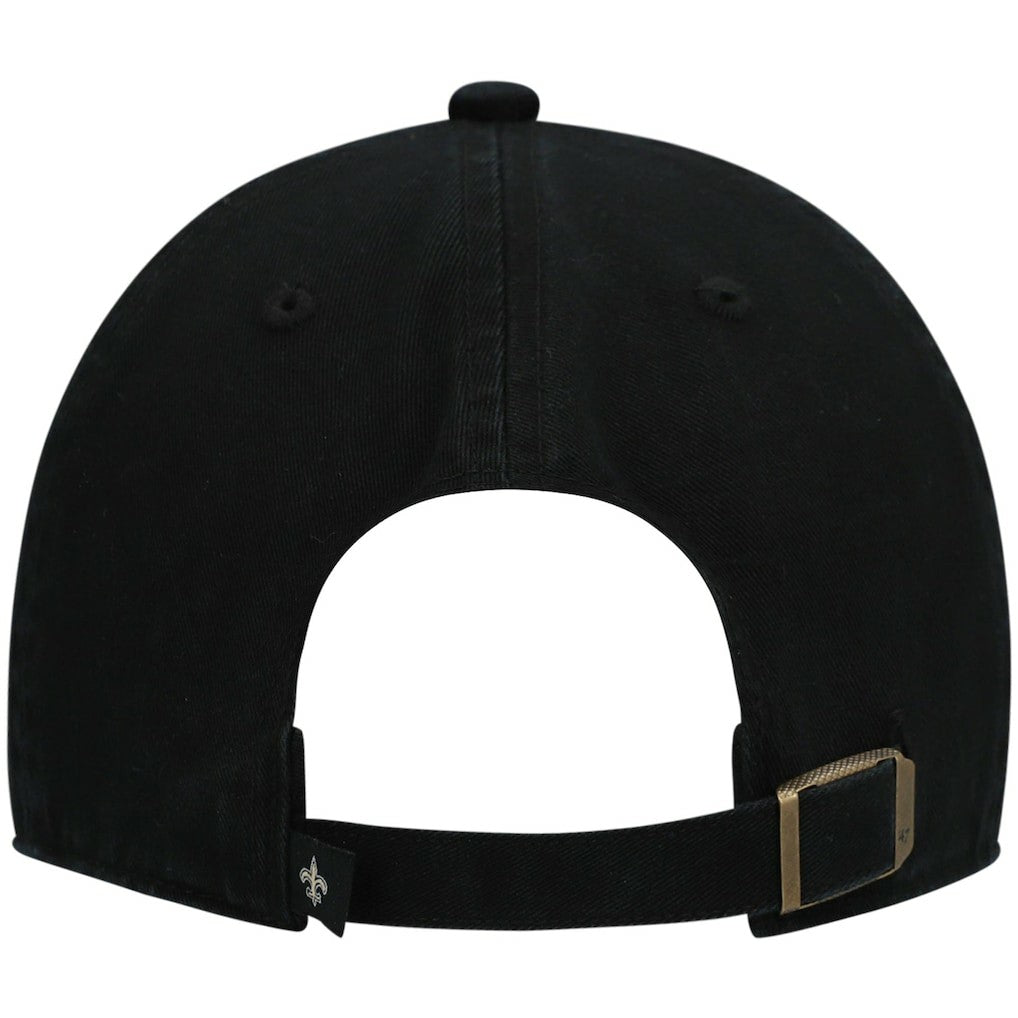 New Orleans Saints '47 Clean Up Script Adjustable Hat - Black Hats