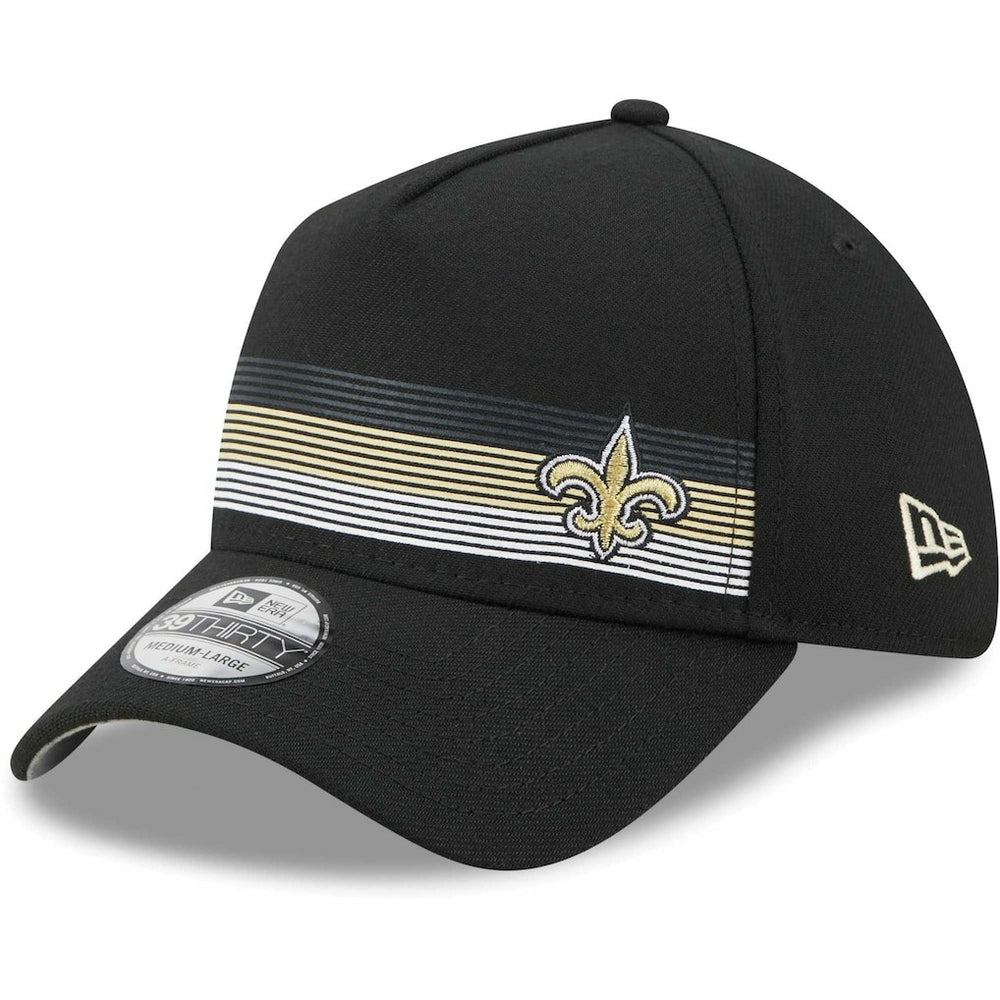 New Orleans Saints New Era Flawless Stripe 39THIRTY Flex Hat - Black Hats