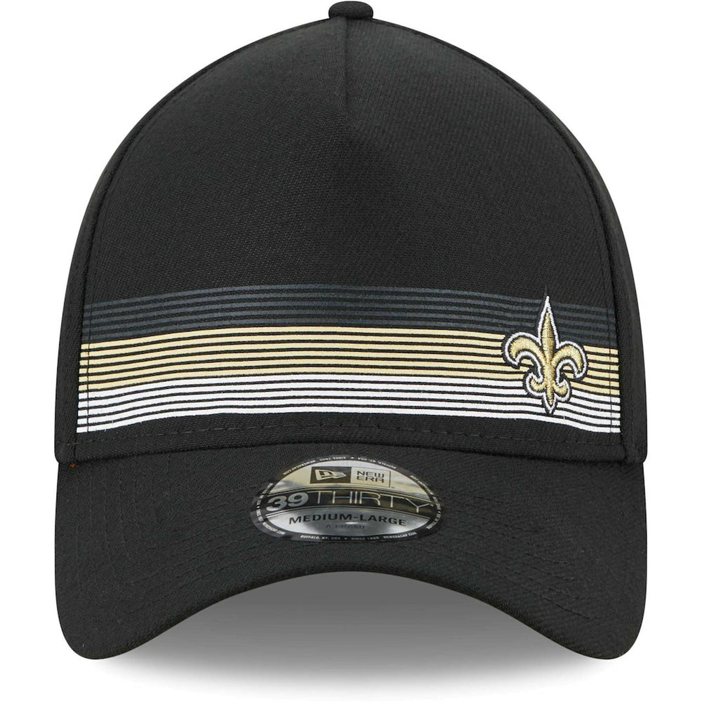 New Orleans Saints New Era Flawless Stripe 39THIRTY Flex Hat - Black Hats