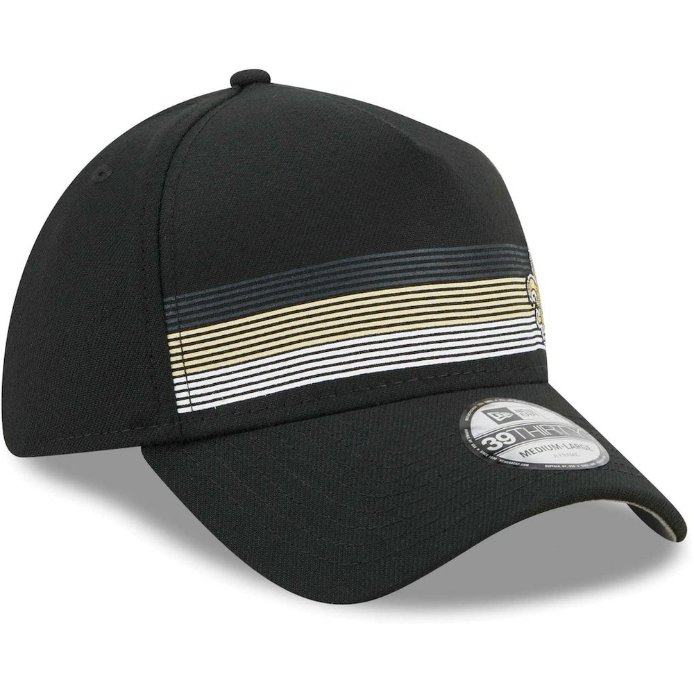 New Orleans Saints New Era Flawless Stripe 39THIRTY Flex Hat - Black Hats