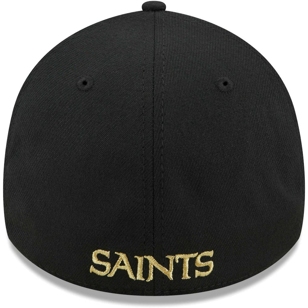 New Orleans Saints New Era Flawless Stripe 39THIRTY Flex Hat - Black Hats