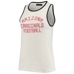 Arizona Cardinals Junk Food Women's Throwback Pop Binding Scoop Neck Tank Top - White/Black Tops