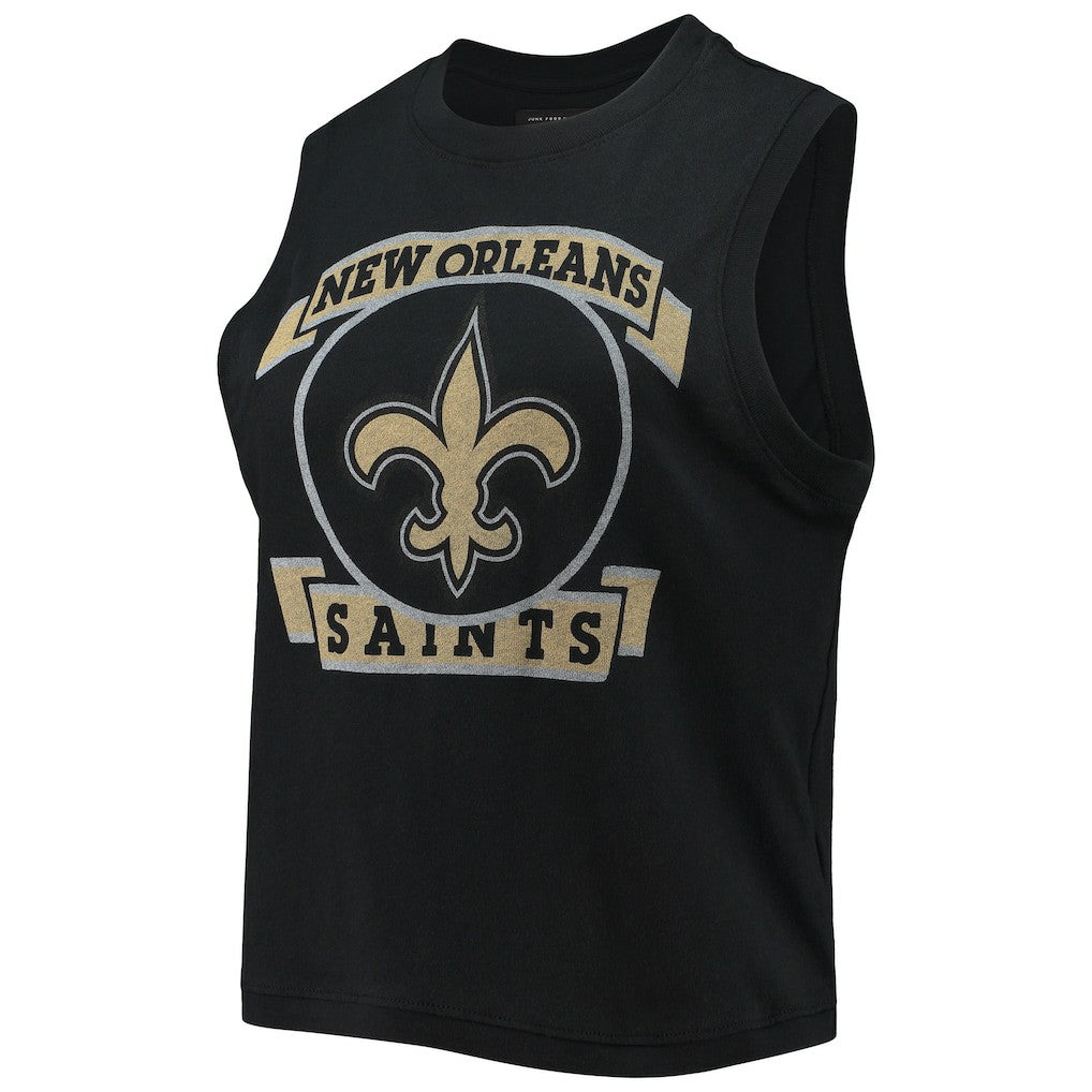 New Orleans Saints Junk Food Women's Rib Ranger Muscle Tank Top - Black Tops
